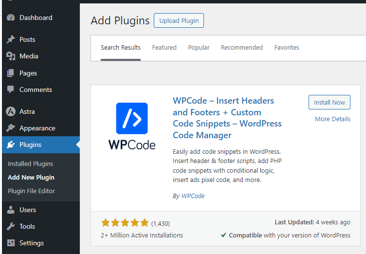 Wpcode plugin